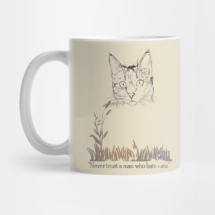 Never Trust A Man Who Hate Cats Mug